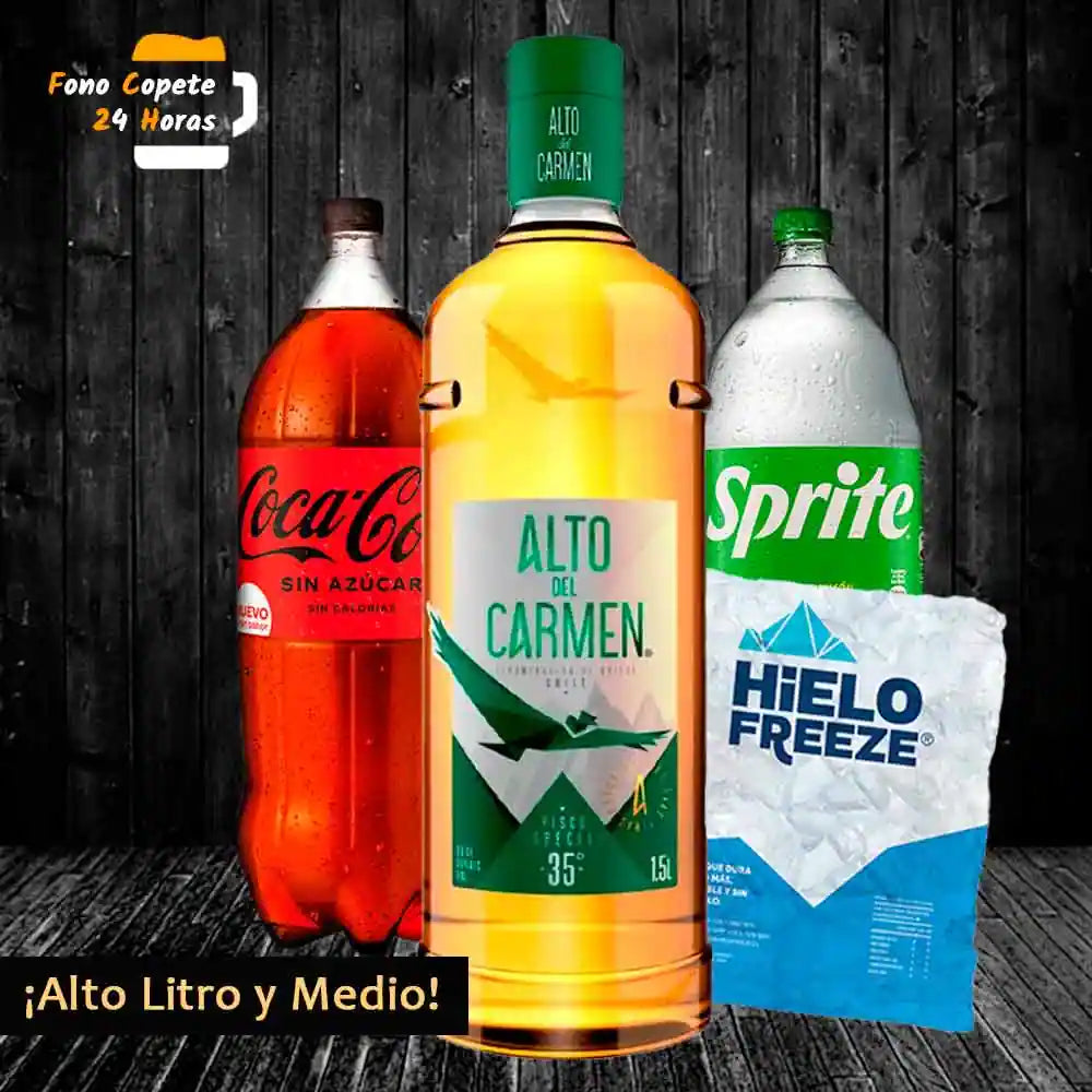 Promo Alto 1.5lt + Bebida 3lt + Hielo